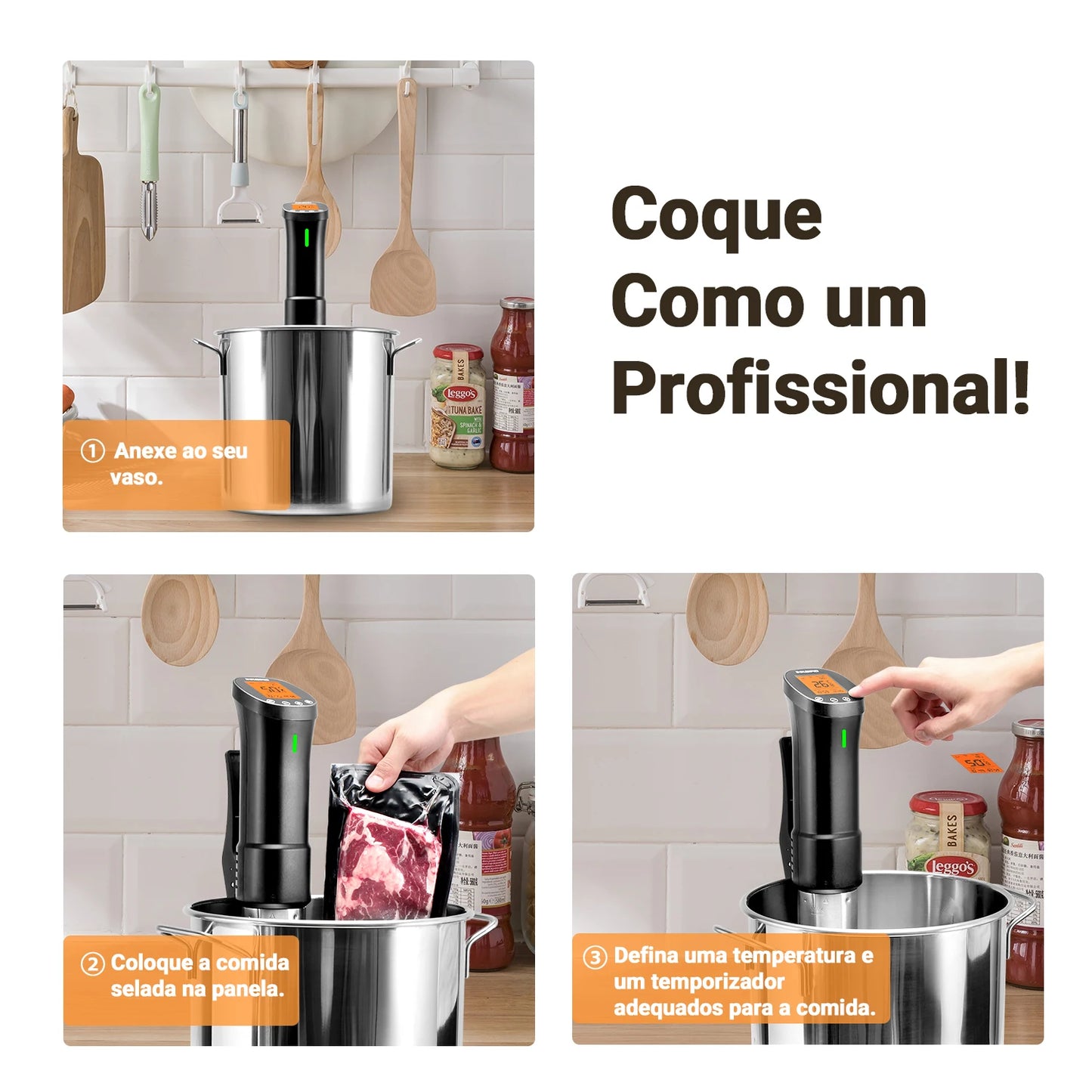 INKBIRD Culinary Sous Vide ISV-200W Wi-Fi Precision Cooker Powerful&Durable Immersion Circulator with Stainless Steel Components