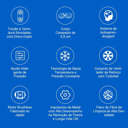 Window Cleaning Robot Liectroux HCR-10 Water Spraying Ultrathin Robot Window Cleaner, Auto Electric Glass Wet Mop, Smart Memory