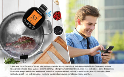 INKBIRD Culinary Sous Vide ISV-200W Wi-Fi Precision Cooker Powerful&Durable Immersion Circulator with Stainless Steel Components