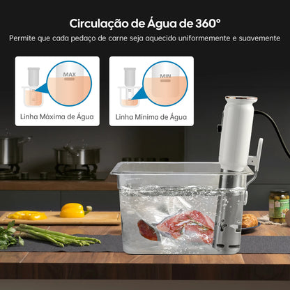 INKBIRD WiFi Sous Vide Machine ISV-101W 1000W Sous Vide Cooker 3D Water Circulation Heating with App Preset Menus For Cooking