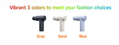 XIAOMI Mijia Mini Fascia Gun 3 Portable Muscle Massage Gun 12kg Thrust Brushless Silent Motor 3 Massager Heads Relax Body