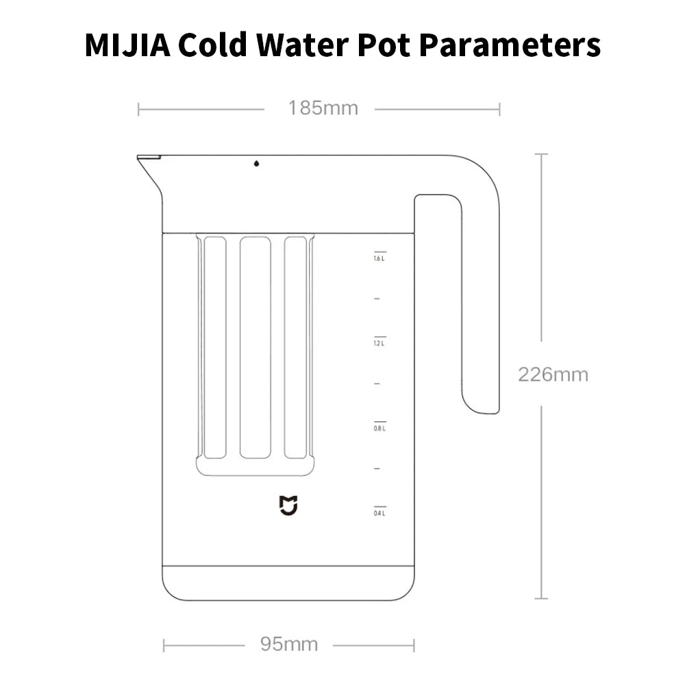 Xiaomi Mijia Large Capacity Cold Water Kettle Iced Beverage Dispenser Refrigerator Cold Juice Drink High Quality Storage Tank