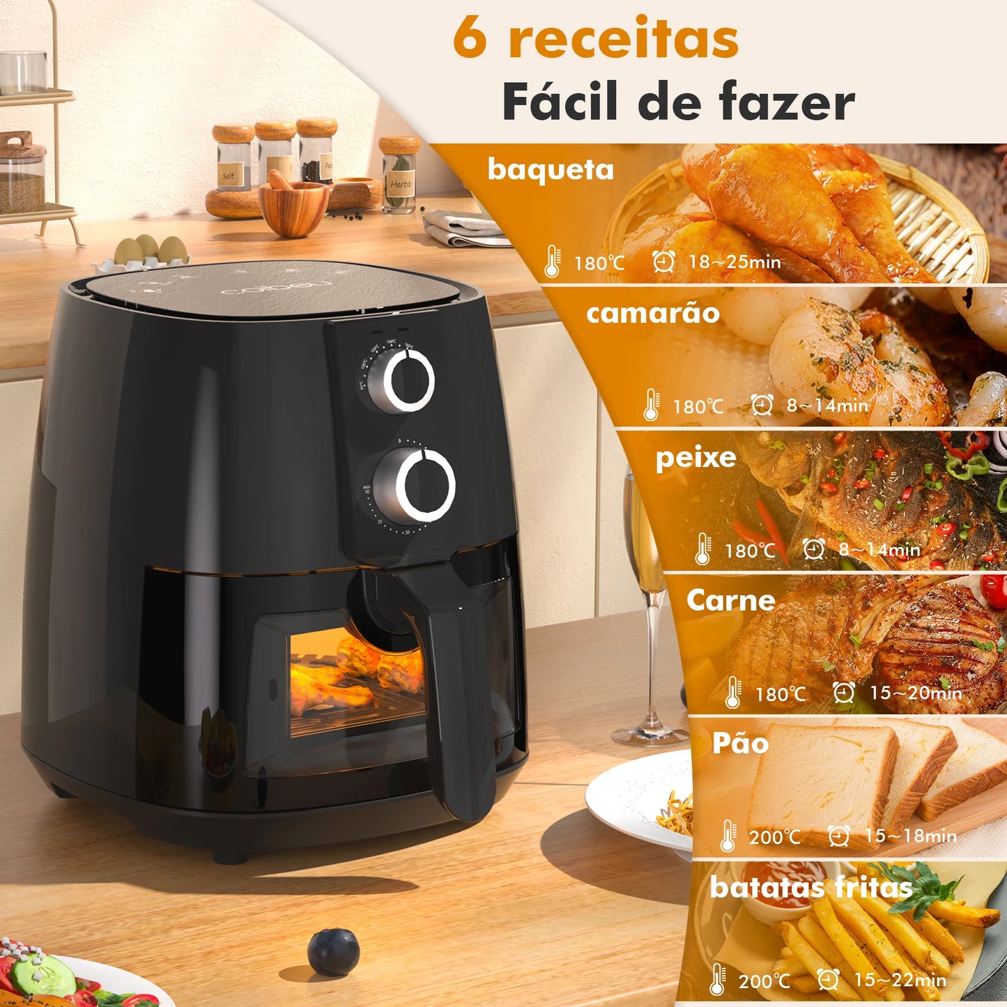 Air Fryer Electric Fryer Air Fryer Fryer Free Shipping Electric Forno127 Volts‎ 1500 Watts Brazil Gift 220V