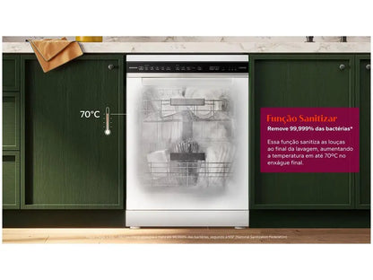 BrASTemp Dishwasher Embedded 15 Services BLF61AB White-220V