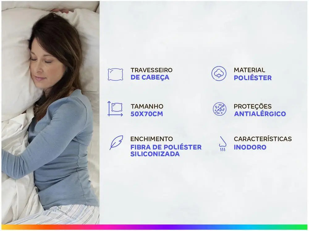 Naples Polyester Orthobon Head Pillow