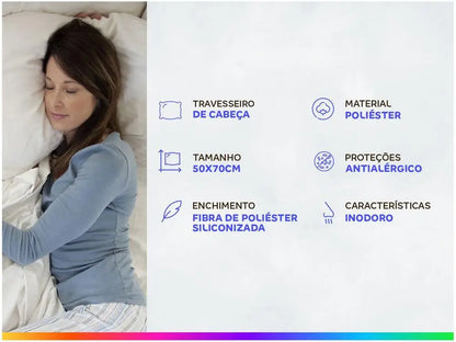 Naples Polyester Orthobon Head Pillow