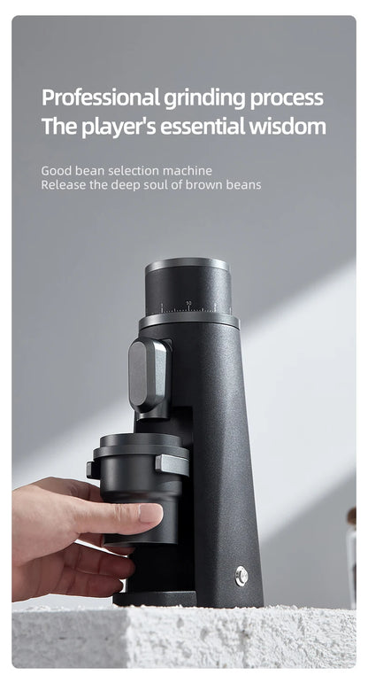 STARSEEKER EDGE Titanium Burr Coffee Grinder 48MM Espresso Burrs Stepless Fineness Adjustment Electric Coffee Grinders Black