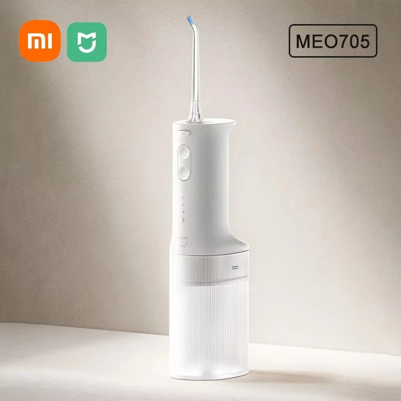 Xiaomi Mijia Portable Oral Irrigator,4 Mode 200ML Rechargeable Flossers IPX7 Waterproof Portable Cordless Teeth Cleaning Machine