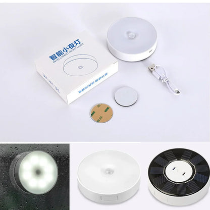 XIAOMI Night Light With Motion Sensor Rechargeable USB Solar Lamp LED Wireless For Kitchen Cabinet Bedroom Bedside Toilet Decor