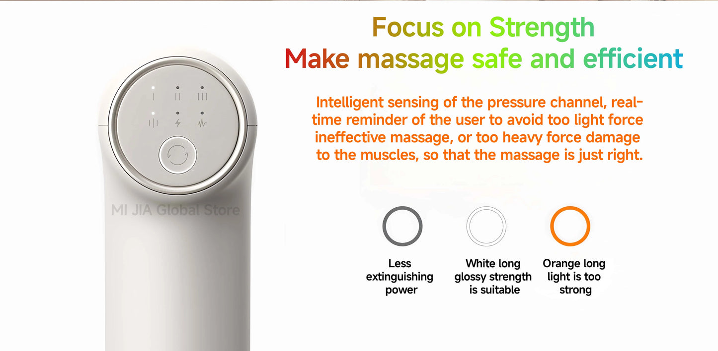 XIAOMI Mijia Mini Fascia Gun 3 Portable Muscle Massage Gun 12kg Thrust Brushless Silent Motor 3 Massager Heads Relax Body