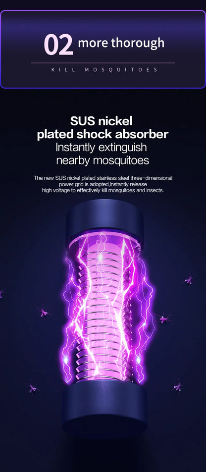 Xiaomi USB Rechargeable Mosquito Killer Lamp Portable Electric Fly Trap Insectkiller Lamp Outdoor Mute Anti Mosquito Lamp Insect