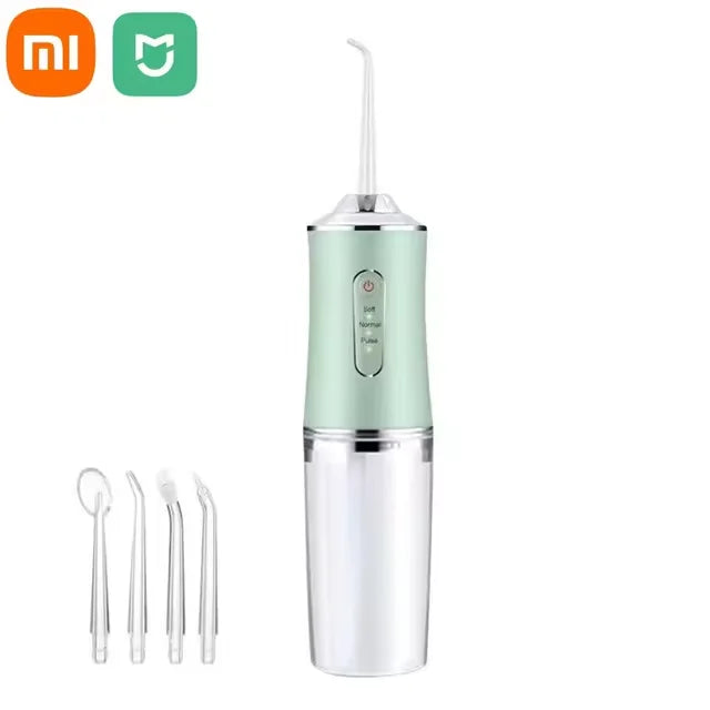 Xiaomi Electric Dental Water Flosser Oral Irrigator Dental Bed Sprinkler Jet Toothpick Portable Mouth Washing Machine 4 Nozzle