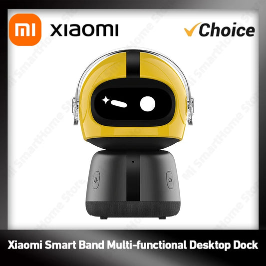 Original Xiaomi Smart Band 10/9/8 Multi-Function Dock - Facial Expression LED Alarm Clock, Desktop E-Pet Companion, Charging Sta