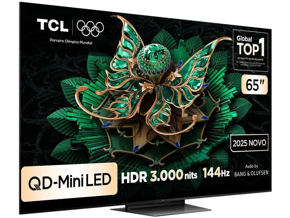 Smart TV 65 TCL 4K UHD MiniLED 65C7K 144Hz Google TV MiniLED AiPQ Pro Google Assistant 4 HDMI