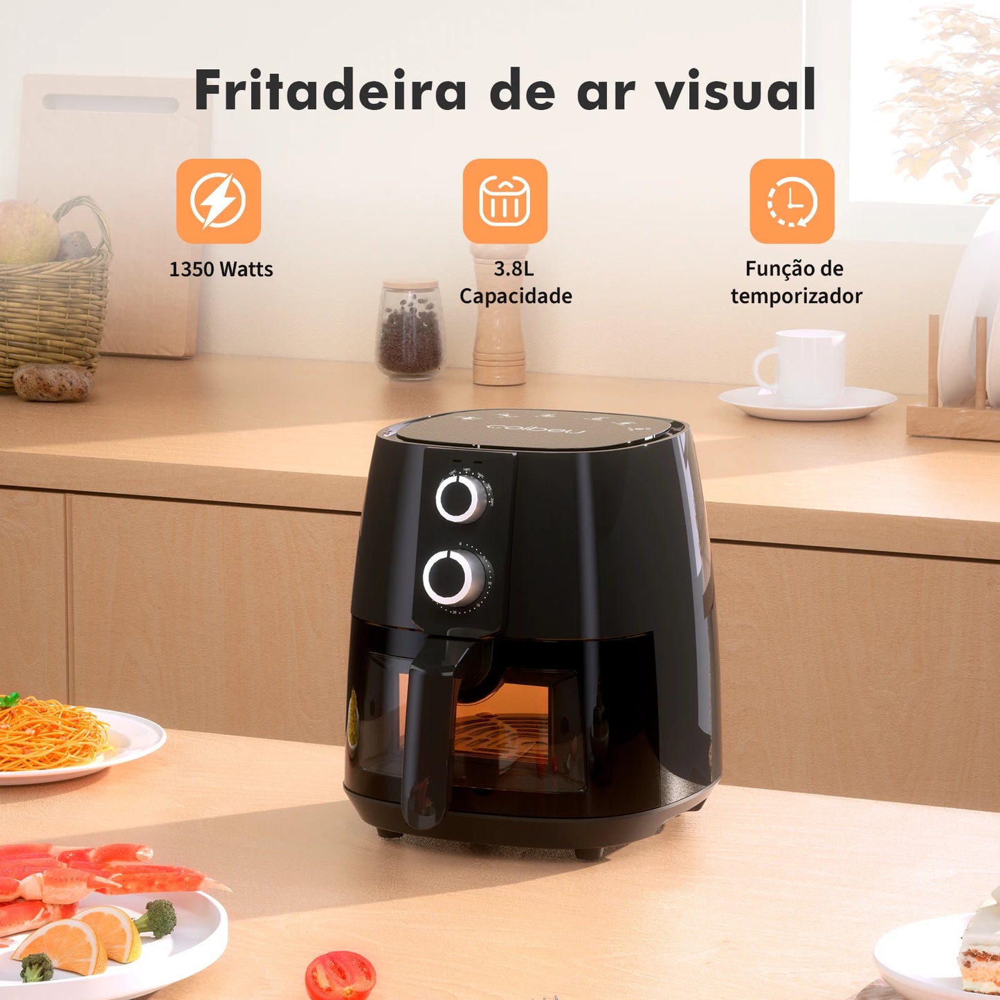 Air Fryer Electric Fryer Air Fryer Fryer Free Shipping Electric Forno127 Volts‎ 1500 Watts Brazil Gift 220V