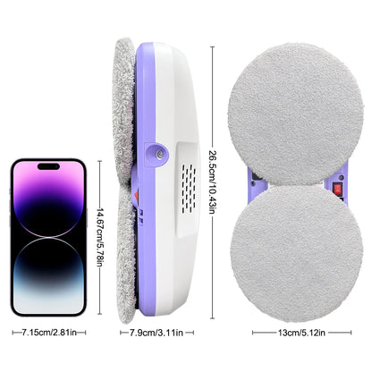 PuRuiKai  Window Cleaning Robot Automatic with Auto Dual Spray 5600Pa Suction Remote Control Edge Detection for Home