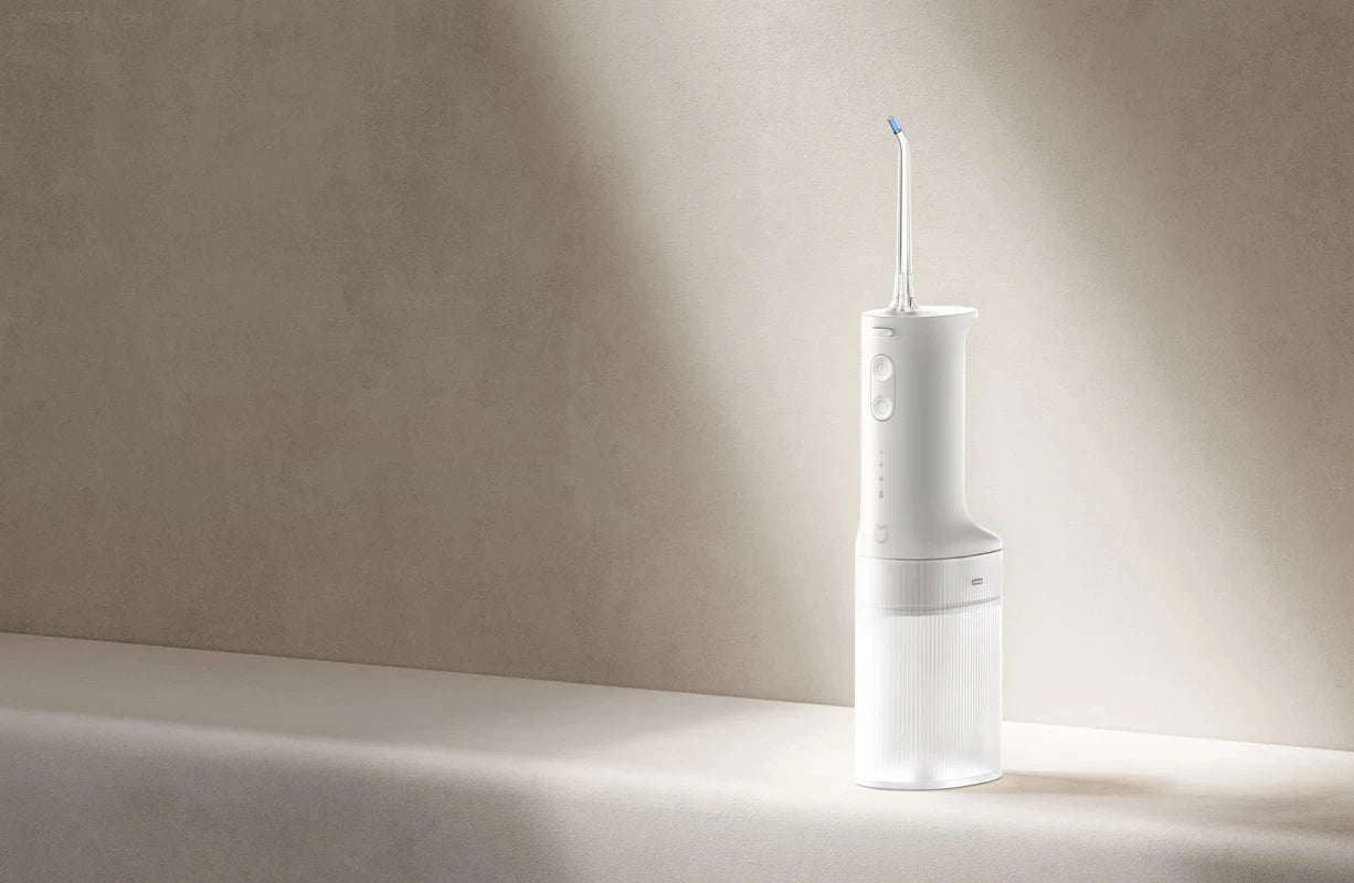 Xiaomi Mijia Portable Oral Irrigator,4 Mode 200ML Rechargeable Flossers IPX7 Waterproof Portable Cordless Teeth Cleaning Machine