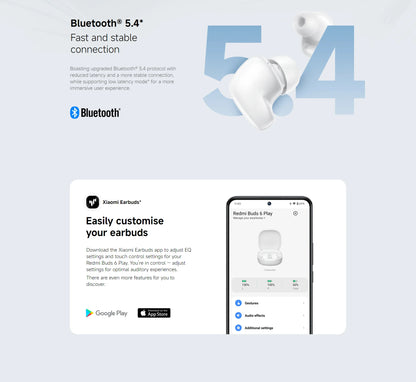 Xiaomi Redmi Buds 6 Play Earphone Touch Control Noise Reduction 36-Hour Battery Life Bluetooth Wireless Sport Headphone