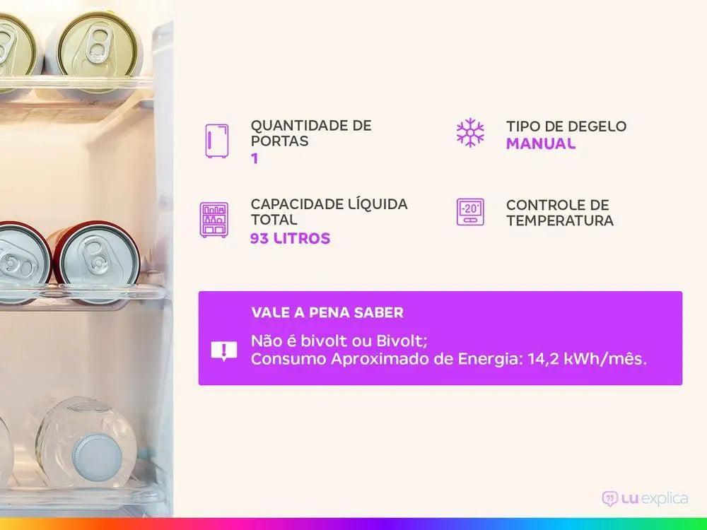 Midea 93L White-110V Frigobar