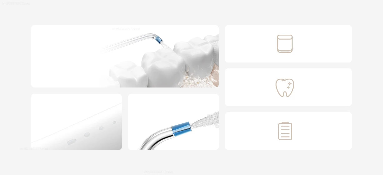 Xiaomi Mijia Portable Oral Irrigator,4 Mode 200ML Rechargeable Flossers IPX7 Waterproof Portable Cordless Teeth Cleaning Machine
