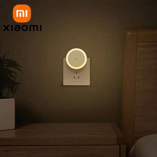 XIAOMI MIJIA Plug-in Night Light With Touch Switch,Chinese Version With Adapter,Light Sensor,Soft Warm Light,Energy-Saving Desig