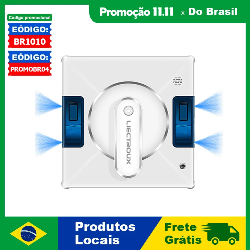 Window Cleaning Robot Liectroux YW509, 4-Way Water Spray,Home Glass Floor Wall Robot Window Cleaner,Laser Sensor,Smart Navigate