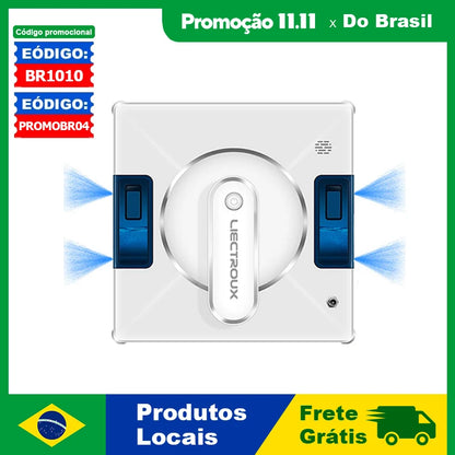 Window Cleaning Robot Liectroux YW509, 4-Way Water Spray,Home Glass Floor Wall Robot Window Cleaner,Laser Sensor,Smart Navigate