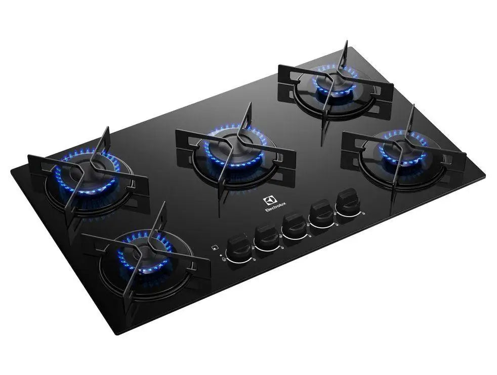 Cooktop 5 Gas Bits LPG Electrolux Black Automatic Light-up Efficient KE5GR - Bivolt