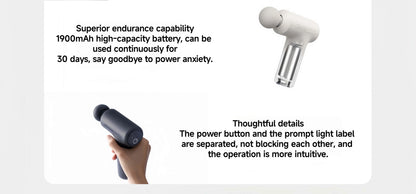 XIAOMI Mijia Mini Fascia Gun 3 Portable Muscle Massage Gun 12kg Thrust Brushless Silent Motor 3 Massager Heads Relax Body