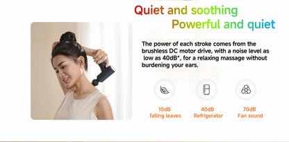 XIAOMI Mijia Mini Fascia Gun 3 Portable Muscle Massage Gun 12kg Thrust Brushless Silent Motor 3 Massager Heads Relax Body