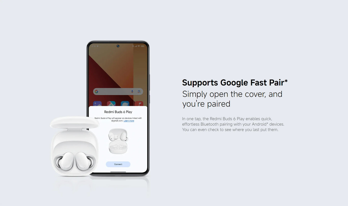 Xiaomi Redmi Buds 6 Play Earphone Touch Control Noise Reduction 36-Hour Battery Life Bluetooth Wireless Sport Headphone