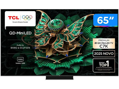 Smart TV 65 TCL 4K UHD MiniLED 65C7K 144Hz Google TV MiniLED AiPQ Pro Google Assistant 4 HDMI