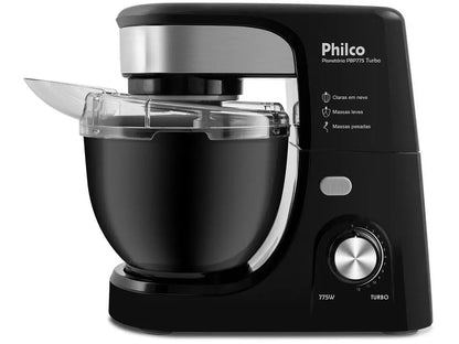775W Black Philco Planetary Mixer 12 Speeds 4 Liters Turbo PBP775P - 220V