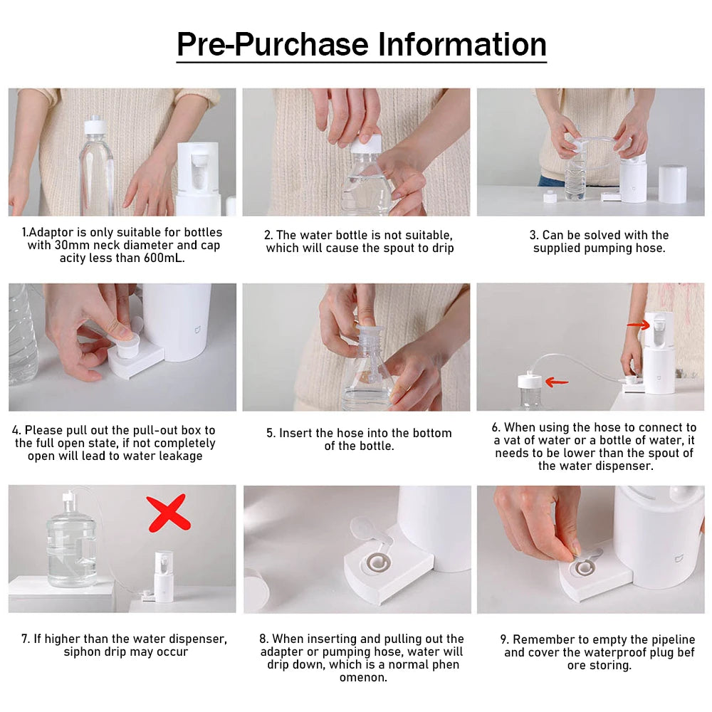 Xiaomi Mijia Portable Instant Hot Water Dispenser Office Home Desktop Electric Kettle Thermostat Portable Water Pump Fast heatin