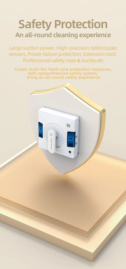 Window Cleaning Robot Liectroux YW509, 4-Way Water Spray,Home Glass Floor Wall Robot Window Cleaner,Laser Sensor,Smart Navigate