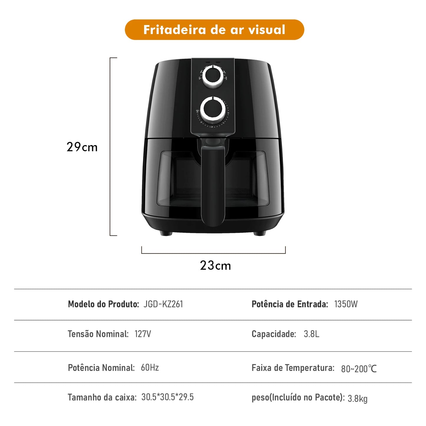 Air Fryer Electric Fryer Air Fryer Fryer Free Shipping Electric Forno127 Volts‎ 1500 Watts Brazil Gift 220V