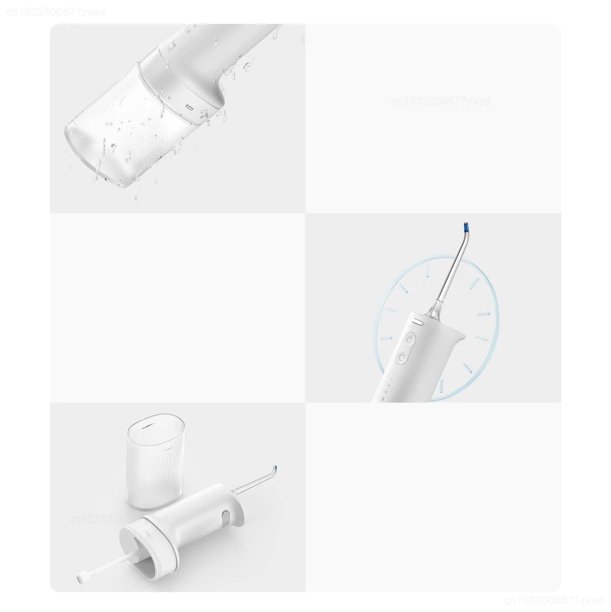 Xiaomi Mijia Portable Oral Irrigator,4 Mode 200ML Rechargeable Flossers IPX7 Waterproof Portable Cordless Teeth Cleaning Machine