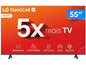 Smart TV 55 "4K LCD LED NanoCel LG 55NANO80TSA AI Processor Wi-Fi and Bluetooth 3 HDMI 2 USB
