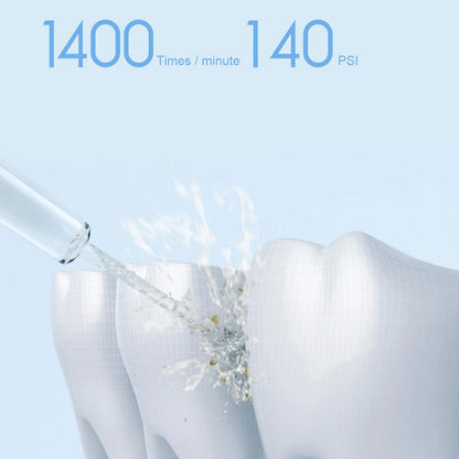 Xiaomi Mijia Portable Oral Irrigator,4 Mode 200ML Rechargeable Flossers IPX7 Waterproof Portable Cordless Teeth Cleaning Machine