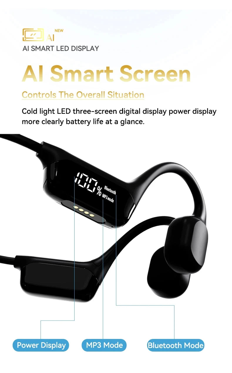 For Xiaomi 1543248 Mijia Bone Earphones Bluetooth 5.4 Sports Wireless Headphones Ear Hook Waterproof Headset for Running Driving