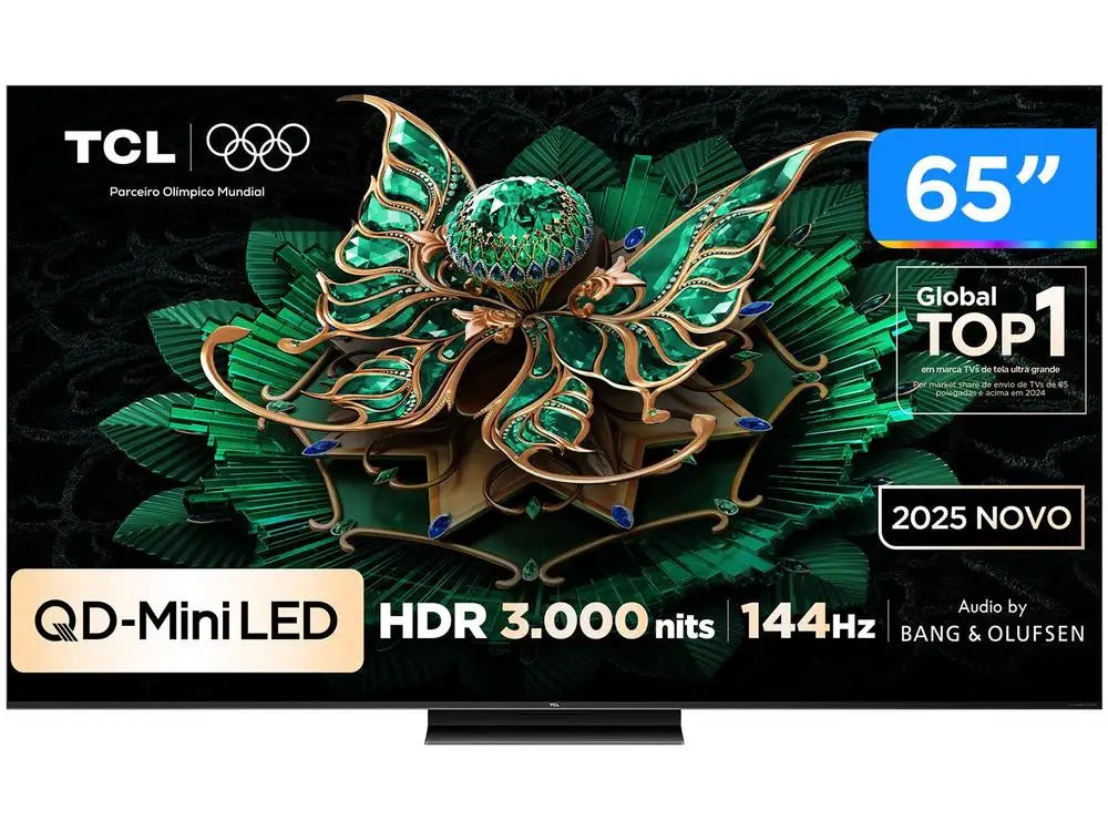 Smart TV 65 TCL 4K UHD MiniLED 65C7K 144Hz Google TV MiniLED AiPQ Pro Google Assistant 4 HDMI