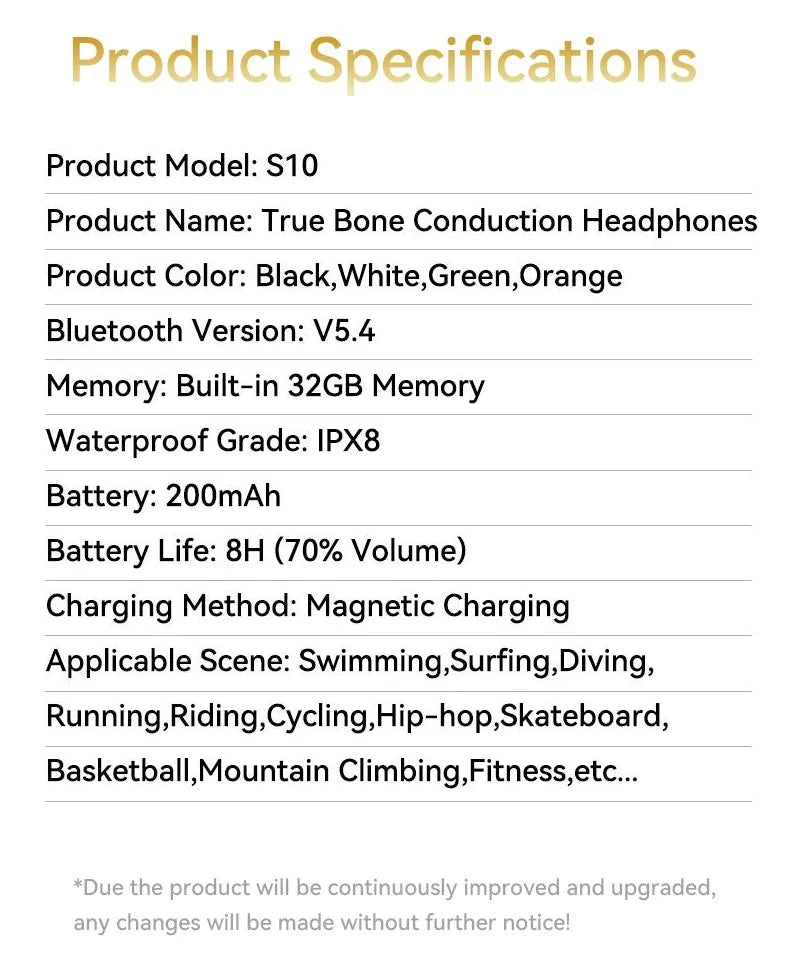 For Xiaomi 1543248 Mijia Bone Earphones Bluetooth 5.4 Sports Wireless Headphones Ear Hook Waterproof Headset for Running Driving