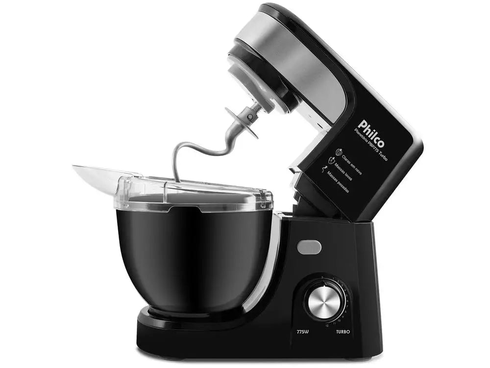 775W Black Philco Planetary Mixer 12 Speeds 4 Liters Turbo PBP775P - 220V