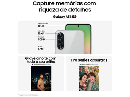 Smartphone Samsung Galaxy A56 128GB 5G 8GB RAM Green 6,7 "Camera. Triple + Selfie 12MP