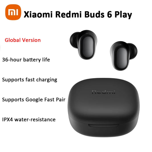 Xiaomi Redmi Buds 6 Play Earphone Touch Control Noise Reduction 36-Hour Battery Life Bluetooth Wireless Sport Headphone