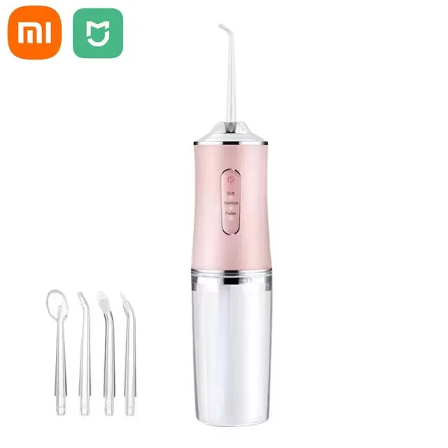 Xiaomi Electric Dental Water Flosser Oral Irrigator Dental Bed Sprinkler Jet Toothpick Portable Mouth Washing Machine 4 Nozzle