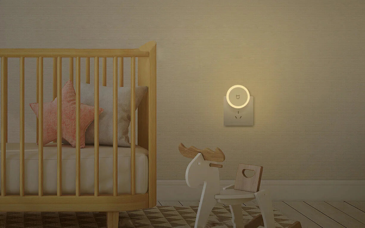 XIAOMI MIJIA Plug-in Night Light With Touch Switch,Chinese Version With Adapter,Light Sensor,Soft Warm Light,Energy-Saving Desig