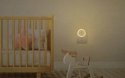 XIAOMI MIJIA Plug-in Night Light With Touch Switch,Chinese Version With Adapter,Light Sensor,Soft Warm Light,Energy-Saving Desig