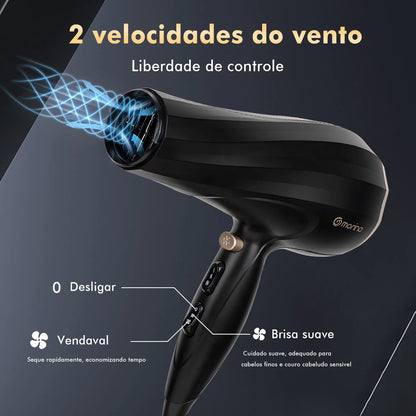 Hair dryer, hair dryer, 110 Hair Dryer V-127V 1900W Black/Golden, electric hair dryer