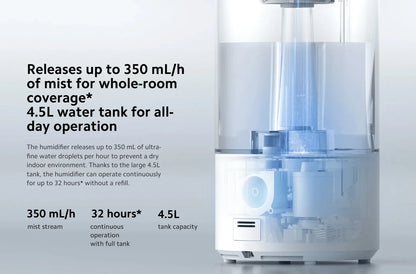 XIAOMI MIJIA Smart Antibacterial Humidifier 2 For Home 4.5L UVC 99.9% Sterilization Air Humidifier Aroma Essential Oils Diffuser